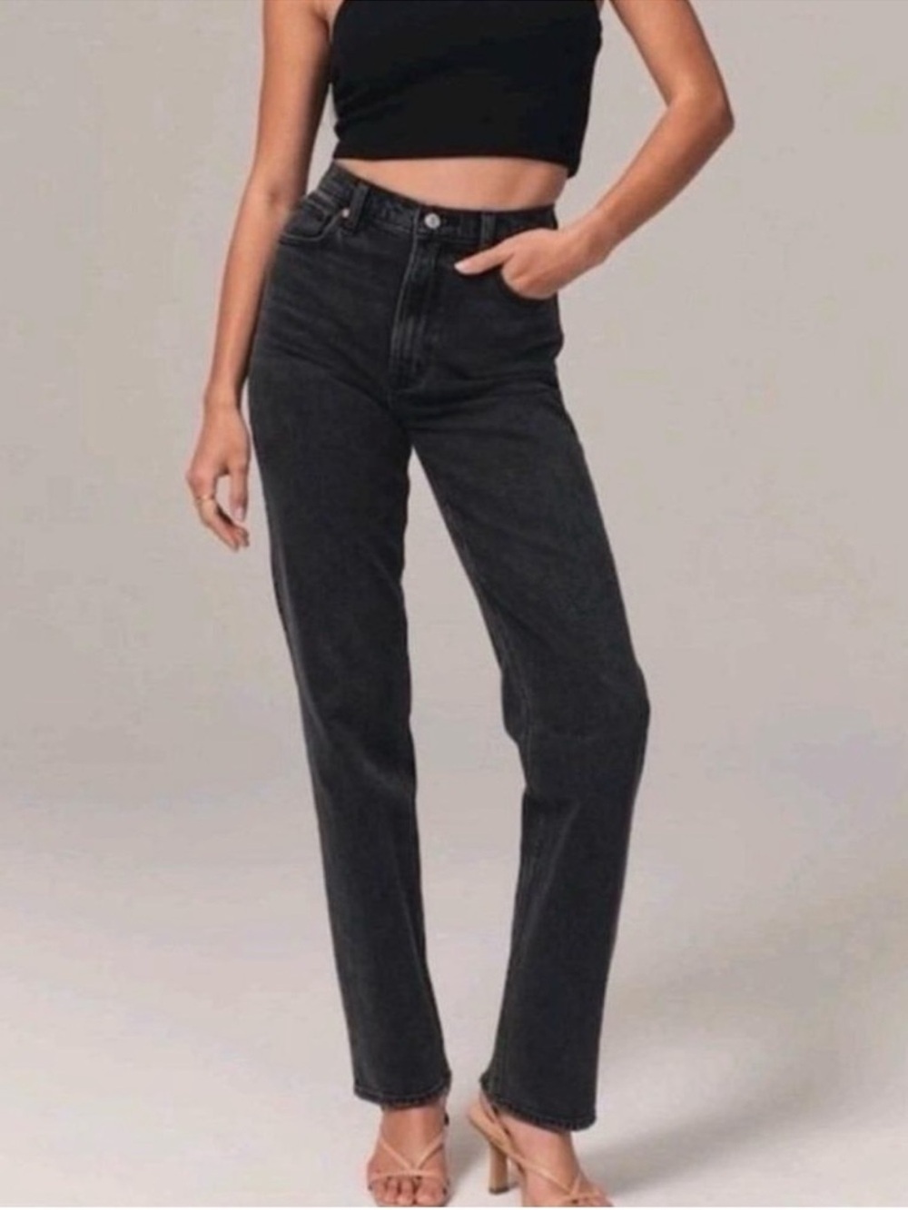 Abercrombie and Fitch Curve Love The 90s Straight Ultra High Rise Jeans 27 Long
